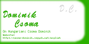dominik csoma business card